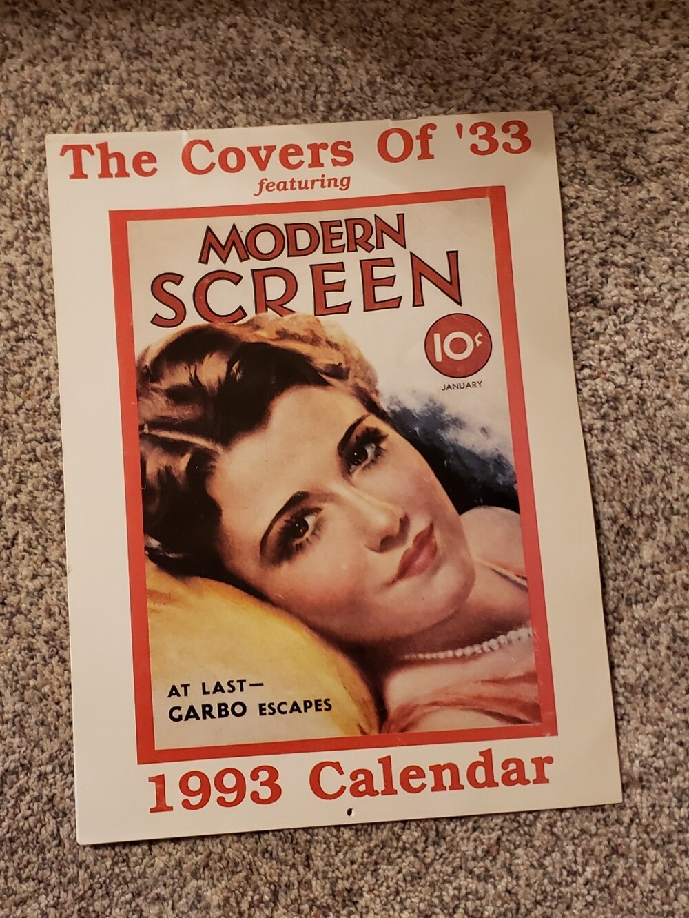 Modern Screen 1933 Movie Stars 1993 /2027 Calendar